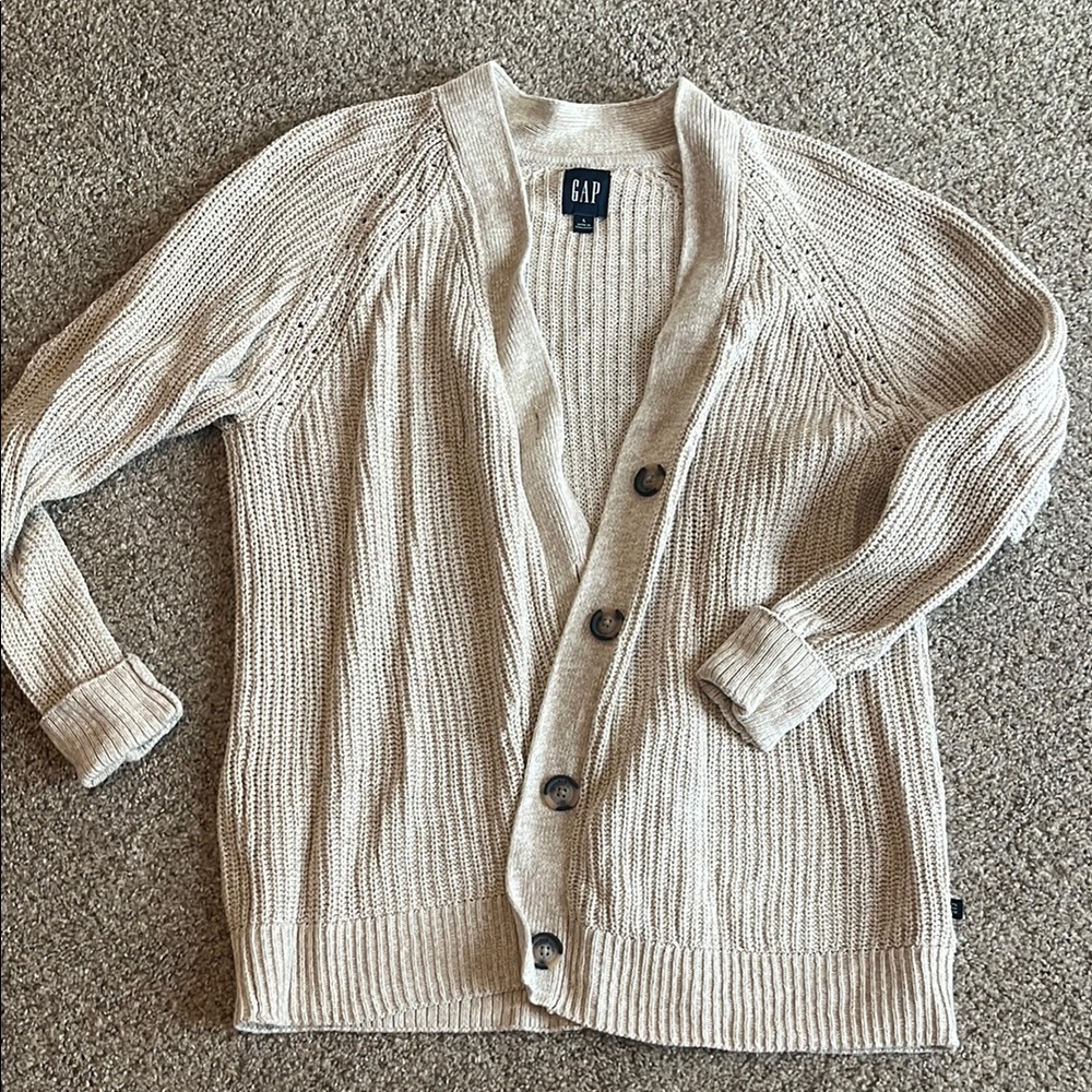 GAP Beige Knit Cardigan 100% cotton